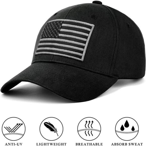 American Flag Baseball Cap Unisex Dad Hat Low Profile USA Adjustable Cotton Hat - Picture 2 of 7